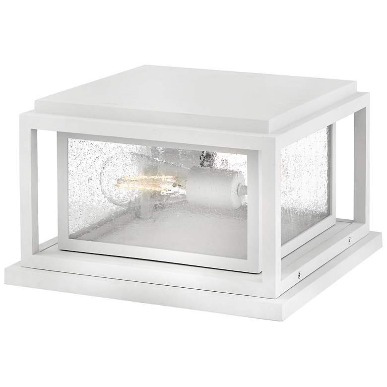 Image 2 Republic 7 1/2" High White 2-Light Outdoor Pier Mount Light more views