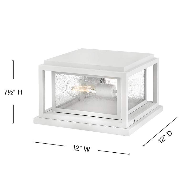 Image 3 Republic 7 1/2" High White 2-Light Outdoor Pier Mount Light more views