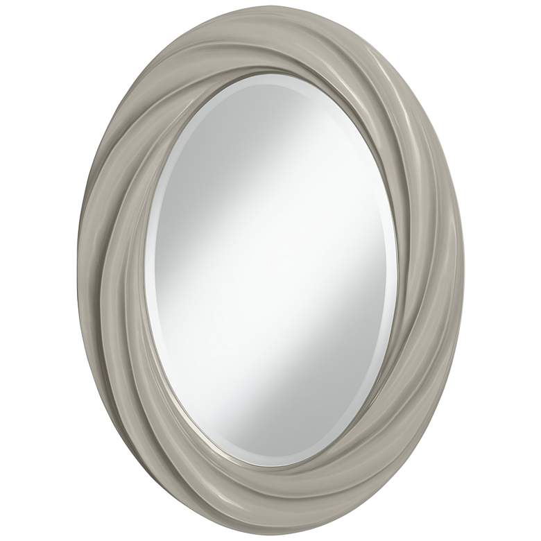 Image 1 Requisite Gray 30 inch High Oval Twist Wall Mirror