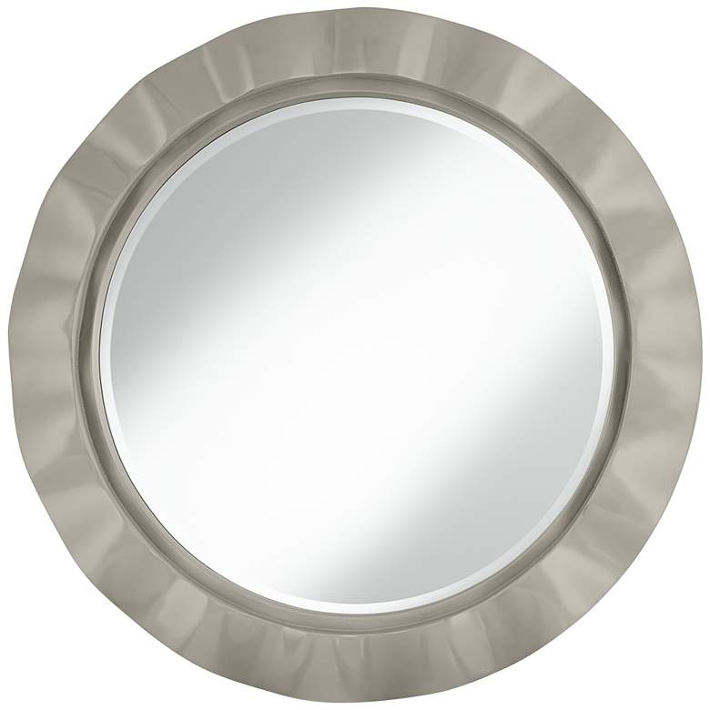 Image 1 Requisite Gray 32 inch Round Brezza Wall Mirror
