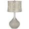 Requisite Gray Abstract Squiggles Shade Spencer Table Lamp