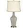 Requisite Gray Anya Table Lamp with President's Braid Trim