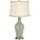 Requisite Gray Anya Table Lamp with Scroll Braid Trim