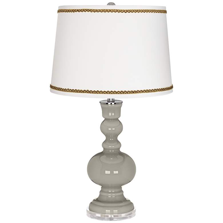 Image 1 Requisite Gray Apothecary Table Lamp with Twist Scroll Trim
