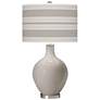 Requisite Gray Bold Stripe Ovo Table Lamp