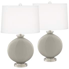 Image2 of Requisite Gray Carrie Table Lamp Set of 2 with Dimmers