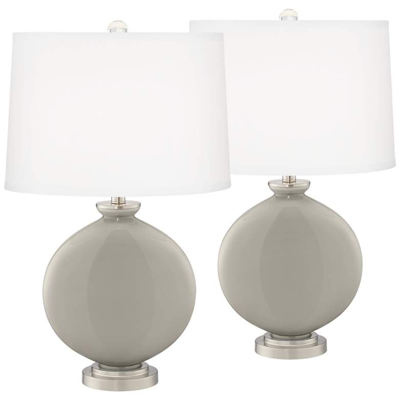 Image 2 Requisite Gray Carrie Table Lamp Set of 2 with Dimmers