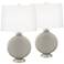 Requisite Gray Carrie Table Lamp Set of 2 with Dimmers
