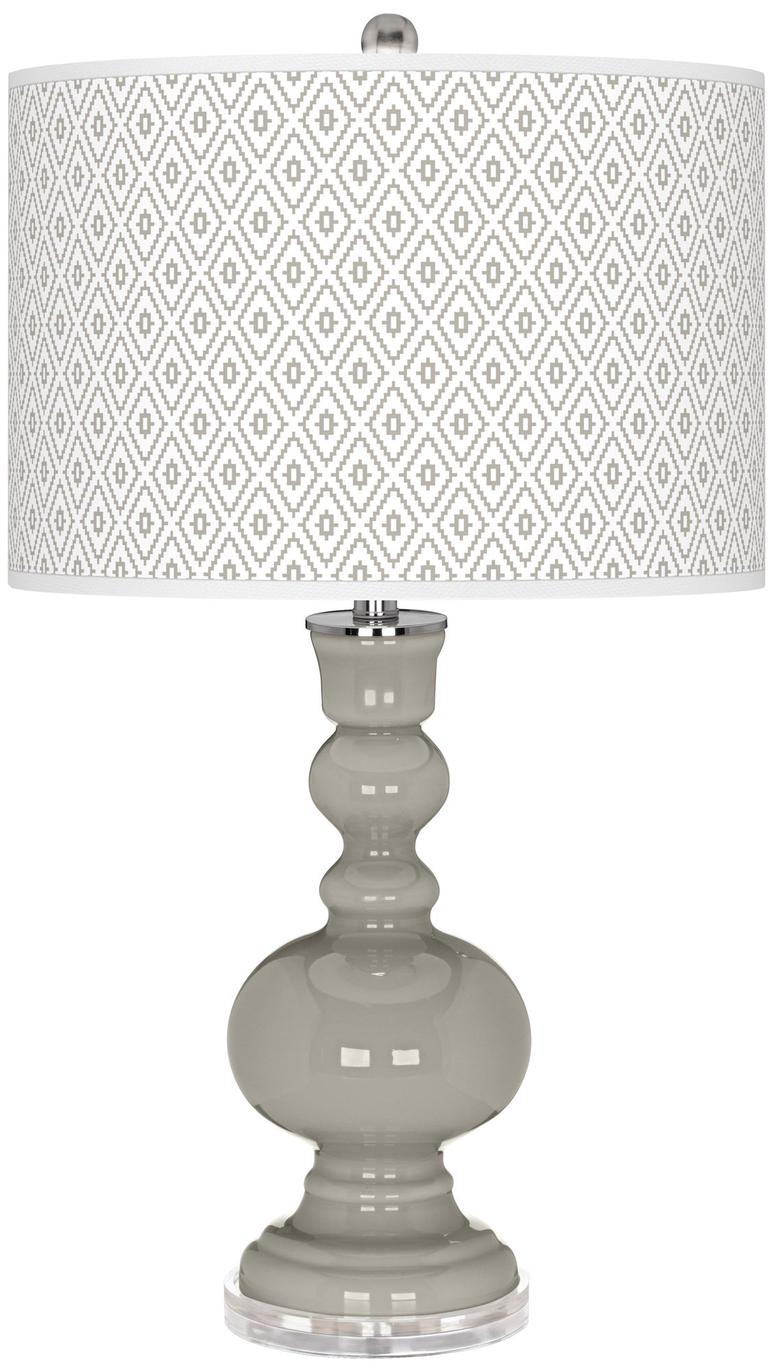 Image Requisite Gray Diamonds Apothecary Table Lamp