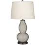 Requisite Gray Double Gourd Table Lamp