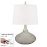 Requisite Gray Felix Modern Table Lamp with Table Top Dimmer