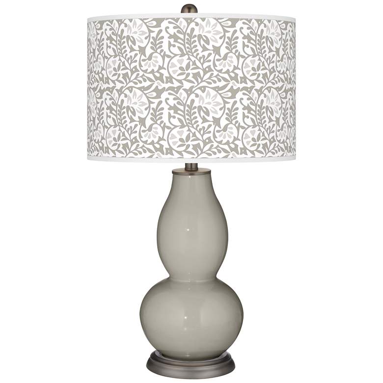 Requisite Gray Gardenia Double Gourd Table Lamp