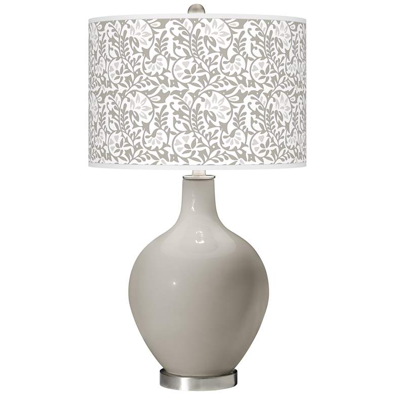Requisite Gray Gardenia Ovo Table Lamp