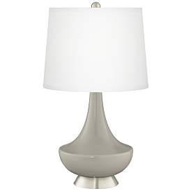Image2 of Requisite Gray Gillan Glass Table Lamp with Dimmer