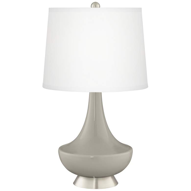 Image 2 Requisite Gray Gillan Glass Table Lamp with Dimmer