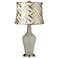 Requisite Gray Gold Gray Weave Shade Anya Table Lamp