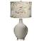 Requisite Gray Golden Bamboo Shade Ovo Table Lamp
