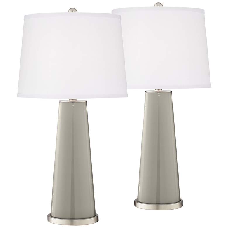 Image 2 Requisite Gray Leo Table Lamp Set of 2 with Dimmers