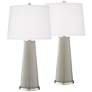Requisite Gray Leo Table Lamp Set of 2 with Dimmers