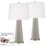 Requisite Gray Leo Table Lamp Set of 2 with Dimmers