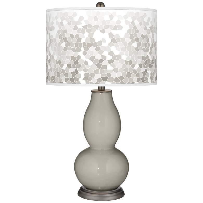 Image 1 Requisite Gray Mosaic Giclee Double Gourd Table Lamp