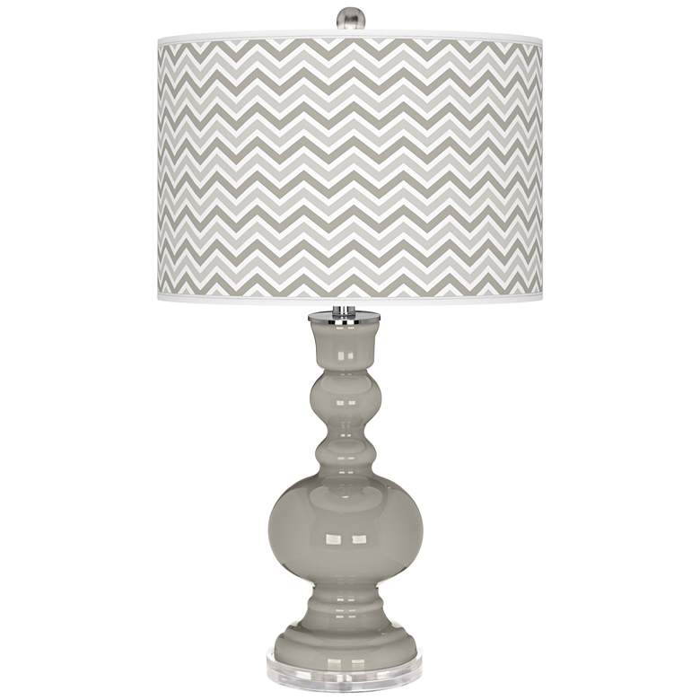 Image 1 Requisite Gray Narrow Zig Zag Apothecary Table Lamp