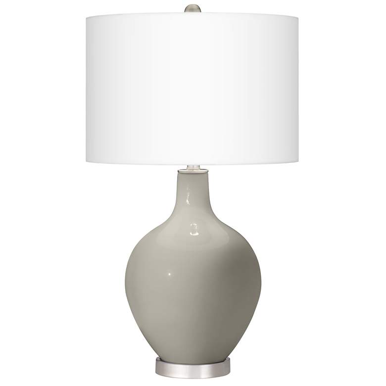Image 2 Requisite Gray Ovo Table Lamp With Dimmer
