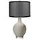 Requisite Gray Ovo Table Lamp with Organza Black Shade