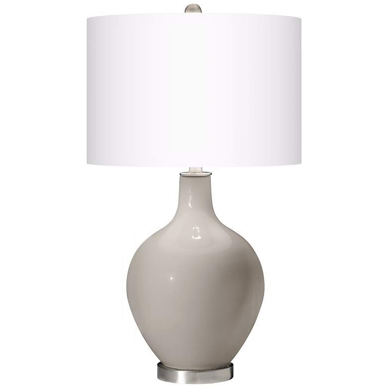 Image 3 Requisite Gray Ovo Table Lamp with USB Workstation Base more views