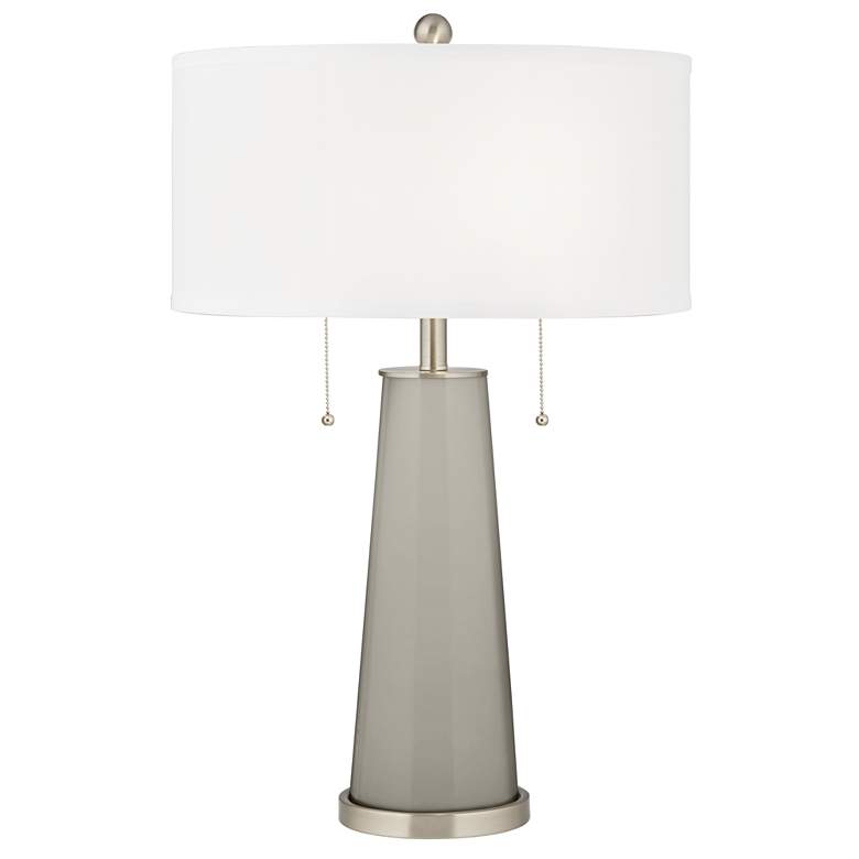 Image 2 Requisite Gray Peggy Glass Table Lamp With Dimmer