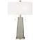 Requisite Gray Peggy Glass Table Lamp