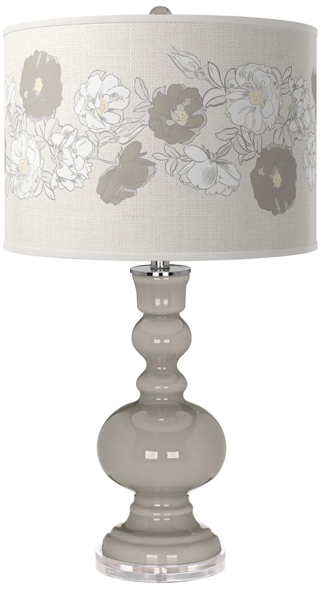 Image Requisite Gray Rose Bouquet Apothecary Table Lamp