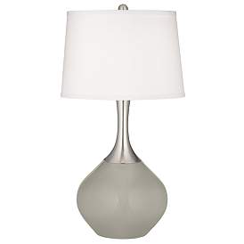 Image2 of Requisite Gray Spencer Table Lamp with Dimmer