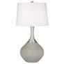 Requisite Gray Spencer Table Lamp with Dimmer