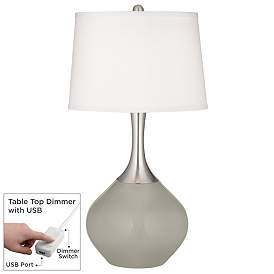 Image1 of Requisite Gray Spencer Table Lamp with Dimmer