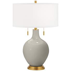 Image2 of Requisite Gray Toby Brass Accents Table Lamp with Dimmer