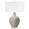 Requisite Gray Toby Table Lamp with Dimmer