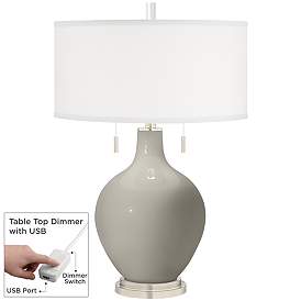 Image1 of Requisite Gray Toby Table Lamp with Dimmer