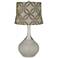 Requisite Gray Velveteen Circles Shade Spencer Table Lamp
