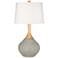 Requisite Gray Wexler Table Lamp with Dimmer