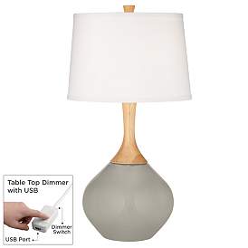 Image1 of Requisite Gray Wexler Table Lamp with Dimmer