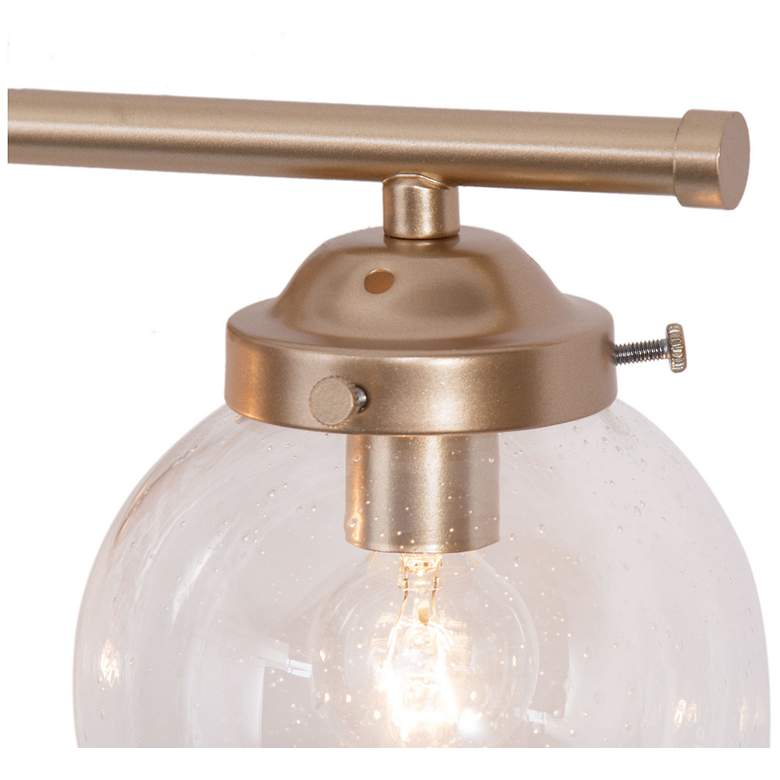 Image 2 Rerio 3-Light 20" Wide Gold Bath Light with Seeded Glass Shade more views