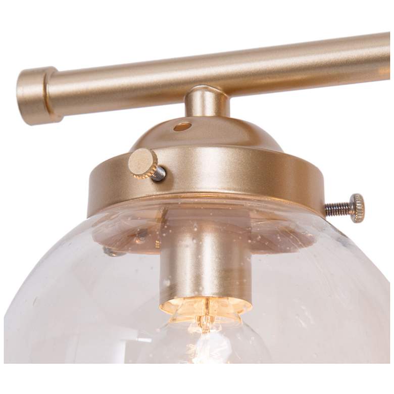 Image 3 Rerio 3-Light 20" Wide Gold Bath Light with Seeded Glass Shade more views