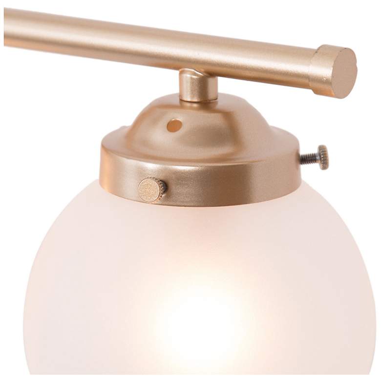 Image 2 Rerio 4-Light 26.5" Wide Gold Bath Light with Frosted Glass Shade more views