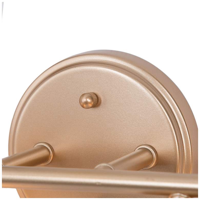 Image 3 Rerio 4-Light 26.5" Wide Gold Bath Light with Frosted Glass Shade more views