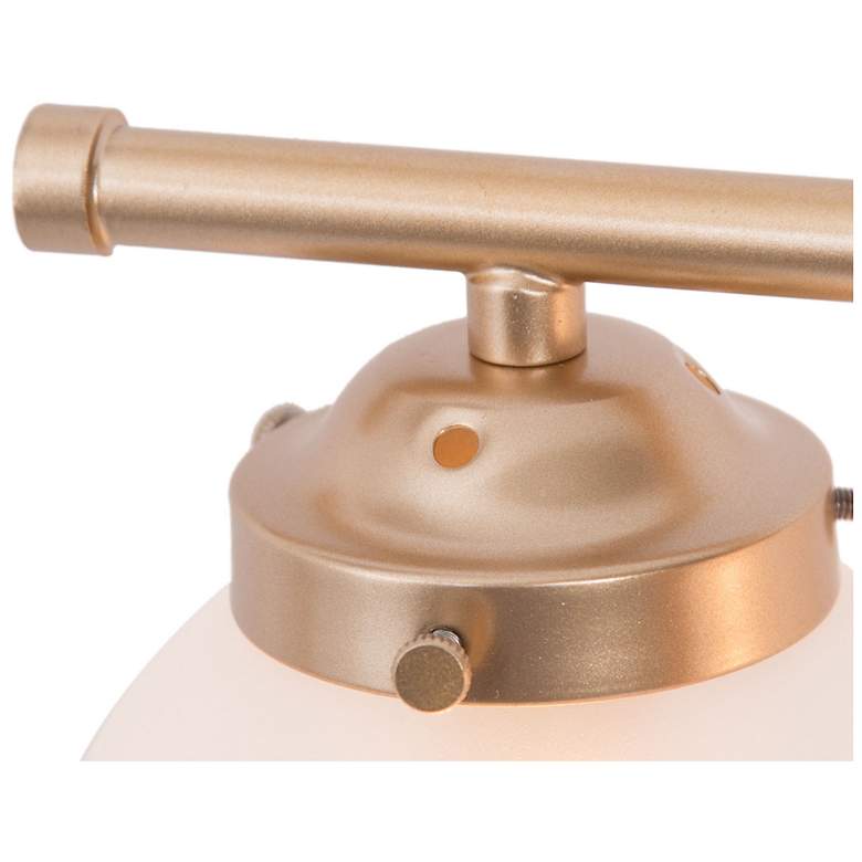 Image 4 Rerio 4-Light 26.5" Wide Gold Bath Light with Frosted Glass Shade more views