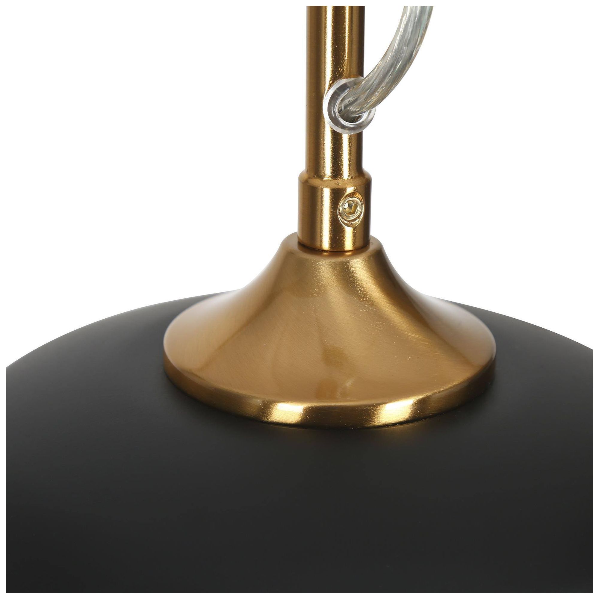 Image 5 Resdor 7" Wide Black Gold 1-Light Bell Pendant Light more views