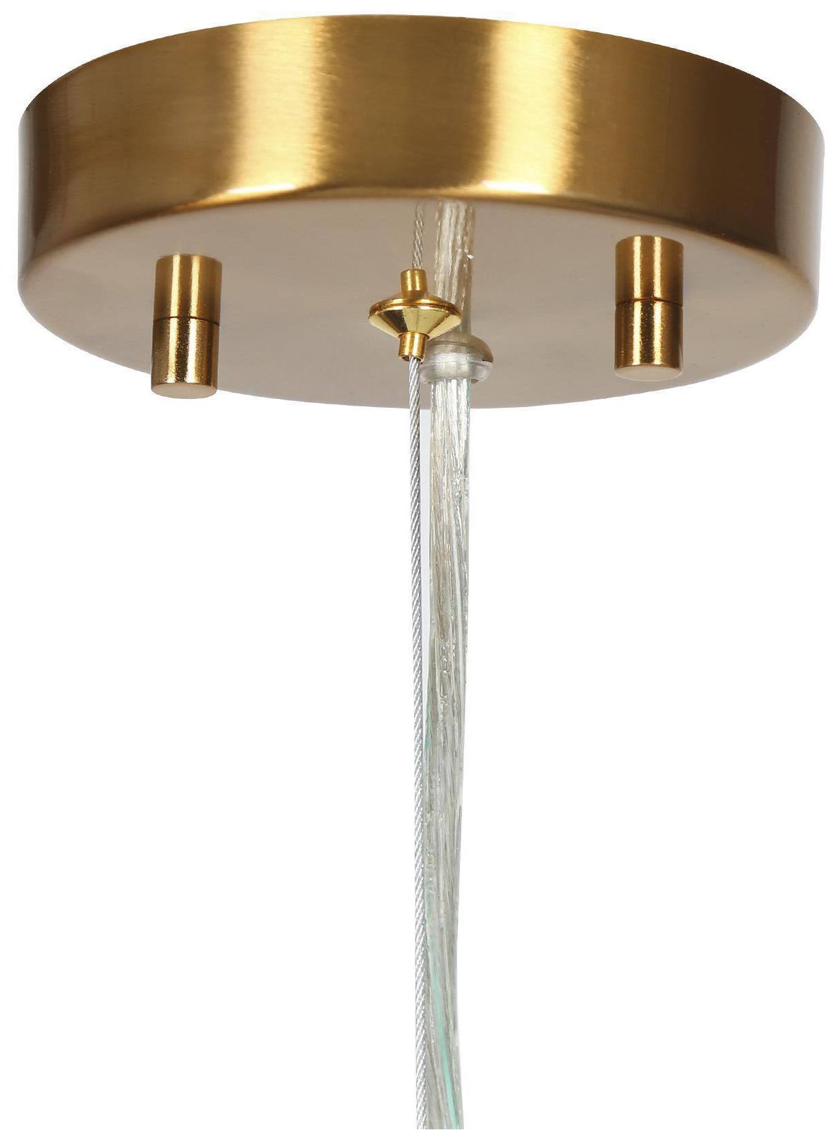 Image 3 Resdor 7" Wide White Gold 1-Light Bell Pendant Light more views