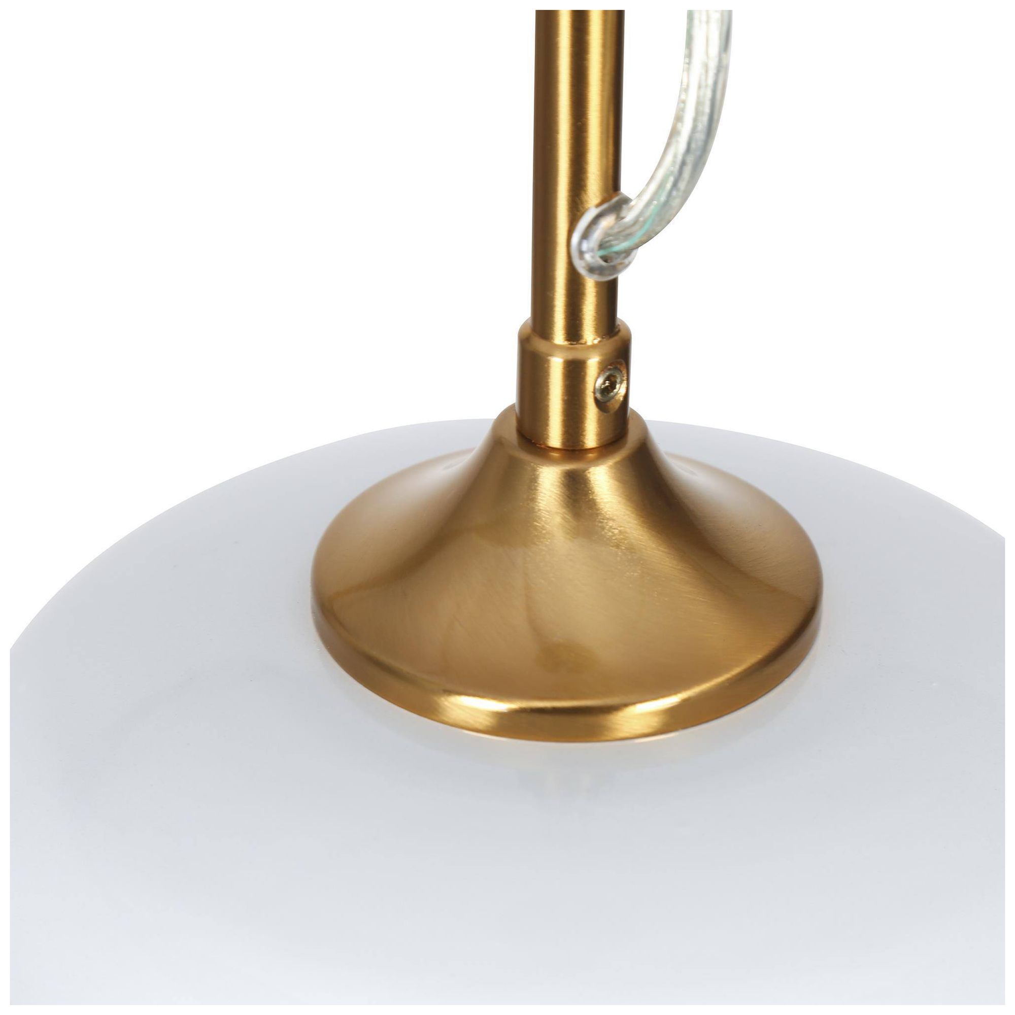 Image 5 Resdor 7" Wide White Gold 1-Light Bell Pendant Light more views