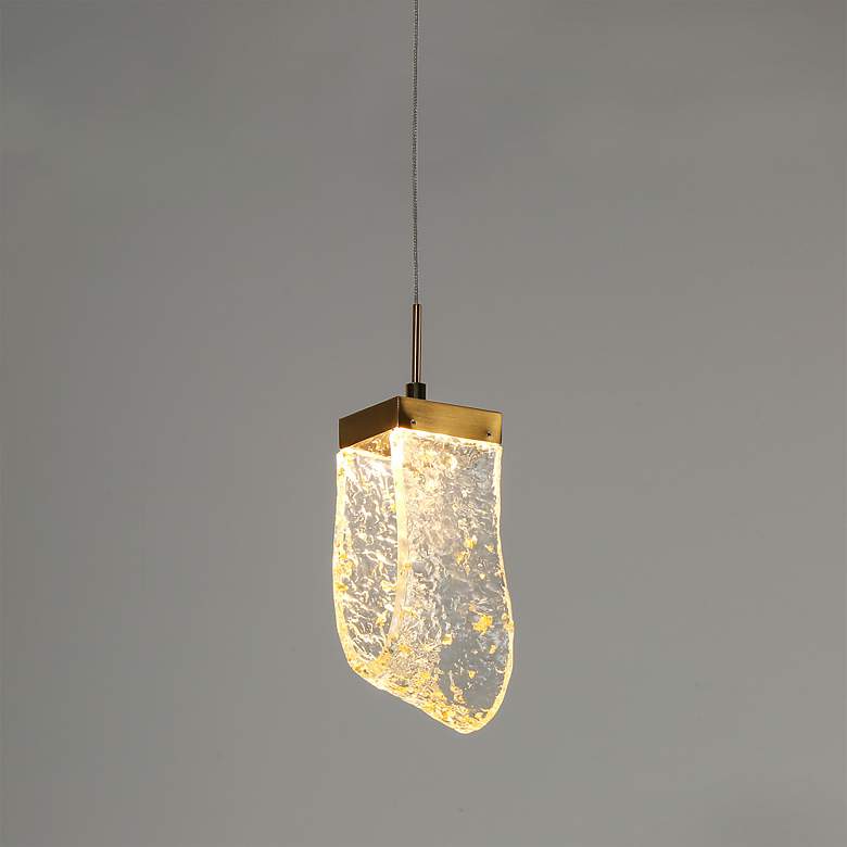 Image 1 Resdroin 1-Light LED Resin Pendant Light